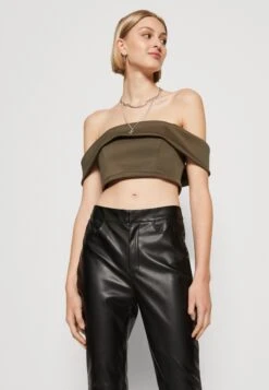 Wal G Brody Crop - T-Shirt Imprimé - Khaki -Wal Mode Promos Soldes Boutique 005396816b154e318799c3700a514c23