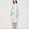 Wal G Wedding - Isabella Wrap Midi - Robe De Soirée - Light Blue