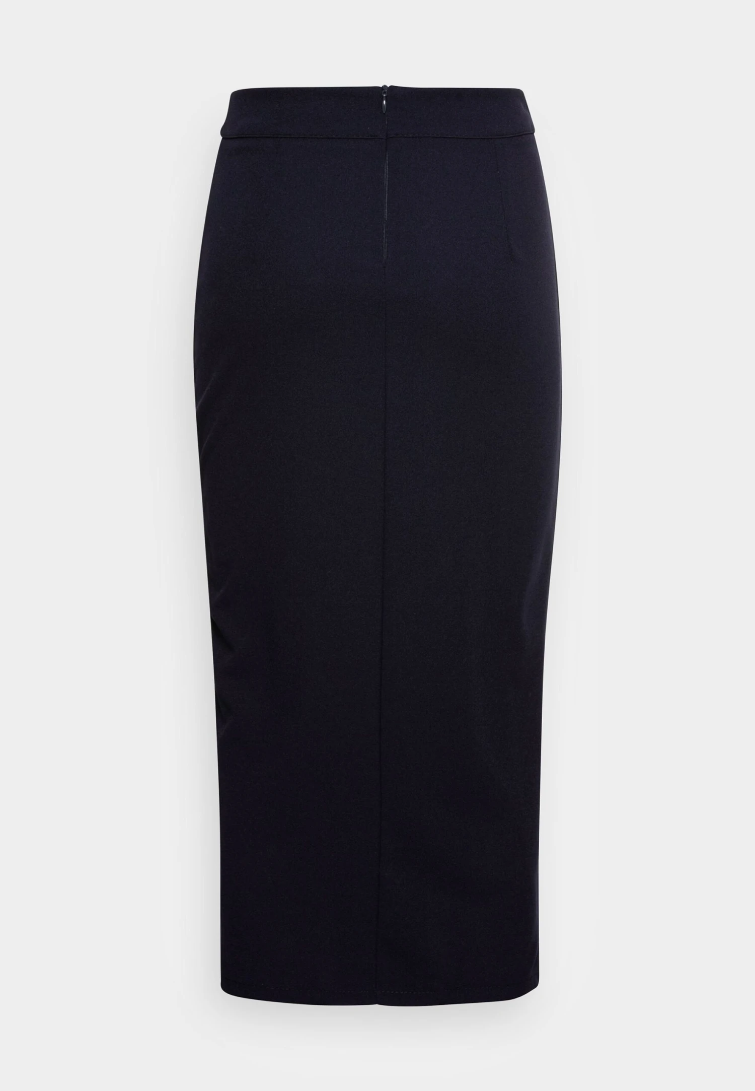 Tortoise Button Skirt - Jupe Crayon - Navy Blue 2 Tortoise Button Skirt - Jupe Crayon - Navy Blue – Image 2