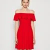 Wal G Alexa Ruffle Skater - Robe En Jersey - Red