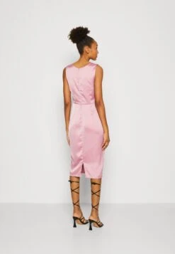 Wal G Limmy Cowl Neck Midi Dress - Robe De Soirée - Mauve Pink -Wal Mode Promos Soldes Boutique 05dd79237ddb4444b59455412f1ece2f