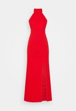 Wal G Halter Neck Maxi Dress - Robe De Cocktail - Red -Wal Mode Promos Soldes Boutique 0b9e428d7ebd47f382cee1b127beaf99
