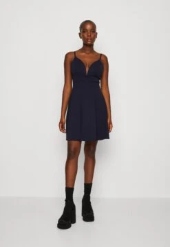 Wal G Vincent Skater Dress - Robe En Jersey - Navy Blue