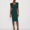 Wal G Alessia Frill Sleeve Midi Dress - Robe En Jersey - Forest Green