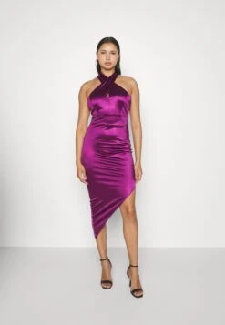 Wal G Lenny Cross Neck Midi - Robe De Soirée - Plum -Wal Mode Promos Soldes Boutique 0ffc32392cde4c88aa38f1976f07258f