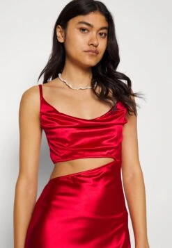 Wal G Sharara Cut Out Dress - Robe De Soirée - Red -Wal Mode Promos Soldes Boutique 1049ba1f9d9d4823a71926e0763fcb65