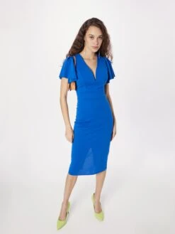 Wal G Robes Midi Robe ANTALYA Femme Bleu -Wal Mode Promos Soldes Boutique 1237cb70939bc5a8a6a3f630aa346eff