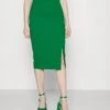 Wal G Lajo Midi Skirt - Jupe Crayon - Leaf Green