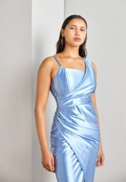 Wal G Valentines Romeo Asymmetric Maxi - Robe De Cocktail - Dusty Blue -Wal Mode Promos Soldes Boutique 1378bc1e133e4e6390aeb0c22567d951