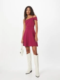 Wal G Robes En Jersey Robe ROSHNA Femme Lie De Vin -Wal Mode Promos Soldes Boutique 18b9cc4bec51434770e0649adcac6a7f