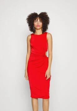 Wal G Ollie Cut Out Midi Dress - Robe De Soirée - Red