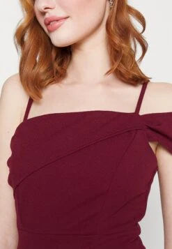 Wal G Roshna Sleeve Skater Dress - Robe De Soirée - Berry Wine -Wal Mode Promos Soldes Boutique 19a119d96ad14af291263ea26947ad38