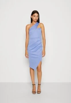 Wal G Rowen One Shoulder Dress - Robe En Jersey - Dusty Blue