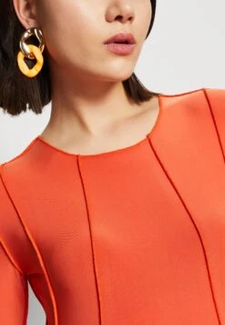 Wal G Dash Panel Midi - Robe En Jersey - Orange -Wal Mode Promos Soldes Boutique 1bfa0e878fcd4434844065be04c19bb5