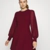 Wal G Kat Sleeve Dress - Robe De Jour - Berry Wine