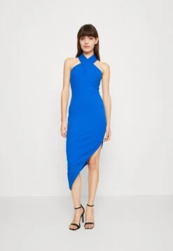 Wal G Jim Asymmetric Dress - Robe En Jersey - Electric Blue