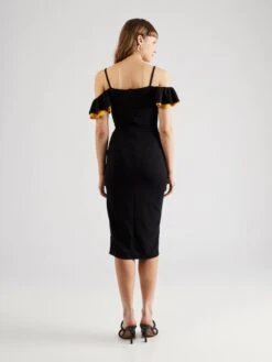 Wal G Robes Midi Robe SIMAH Femme Noir -Wal Mode Promos Soldes Boutique 216571d6614dd197b75388757eedf823