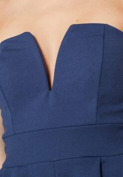 Wal G Christa V Neck Playsuit - Combinaison - Denim Blue -Wal Mode Promos Soldes Boutique 21acc2c8197e44dd95494cb5b6c0344a