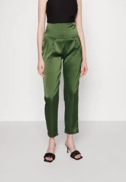 Wal G Peppa High Waisted Trouser - Pantalon Classique - Dark Khaki