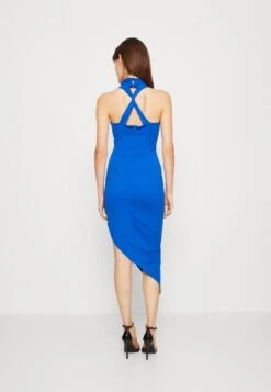 Wal G Jim Asymmetric Dress - Robe En Jersey - Electric Blue -Wal Mode Promos Soldes Boutique 2506af0bc13b4de78b9ba2e53bd9b27d
