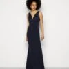 Wal G Taylor V Neck Dress - Robe De Cocktail - Navy Blue