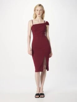 Wal G Robes Fourreaux Robe Fourreau REVRA Femme Lie De Vin -Wal Mode Promos Soldes Boutique 2a36f99d36f684a5556c2afd22d5c23b