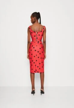 Wal G Valentines Heart Midi Skirt - Jupe Crayon - Red/Black -Wal Mode Promos Soldes Boutique 2a3b0591798440568542d034d30d2f99