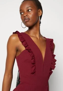 Wal G Rayna Ruffled - Combinaison - Berry Wine -Wal Mode Promos Soldes Boutique 2acfb6d636ba4635a020d44042581f9d