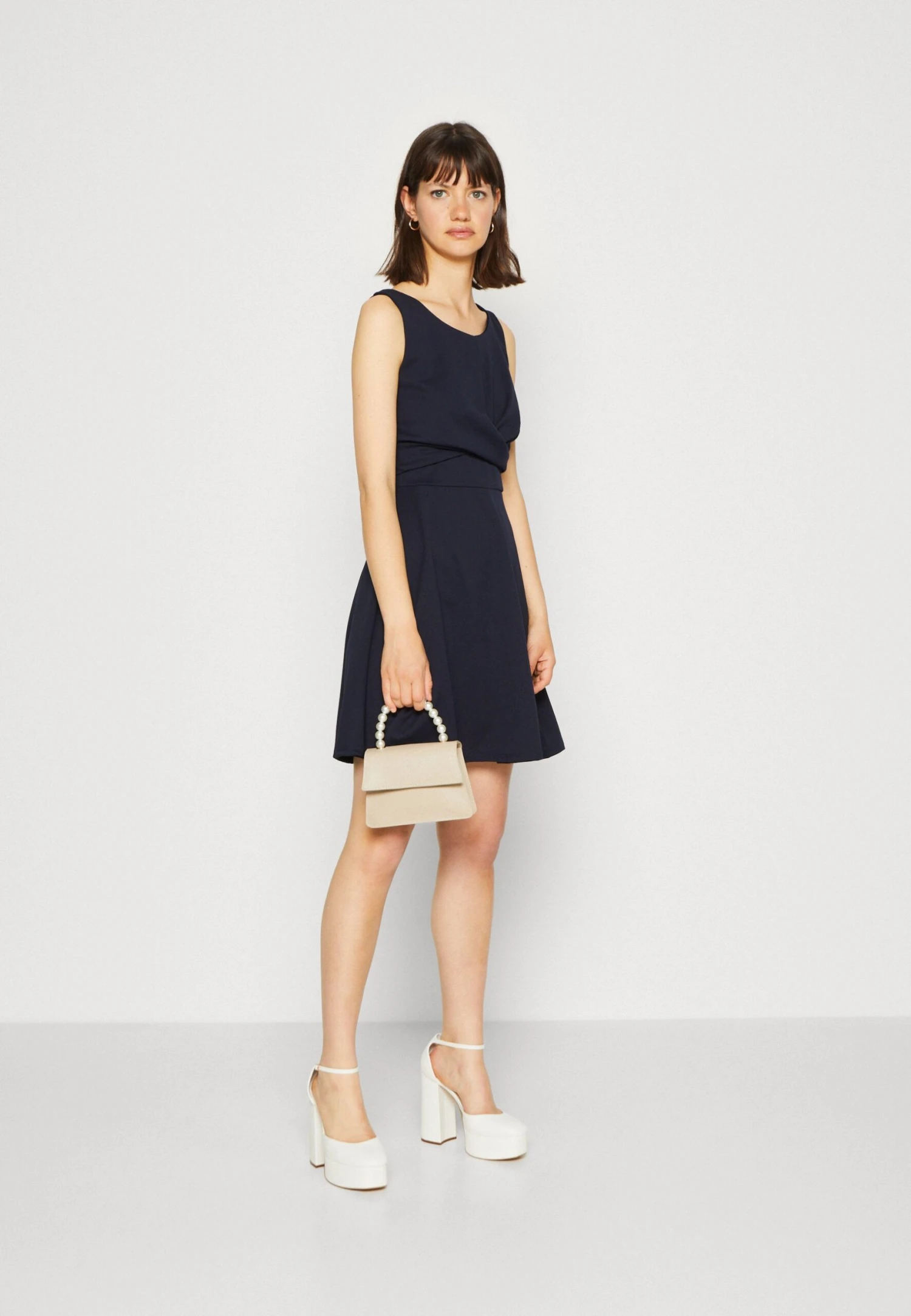 Wal G Jaqueline Skater Dress - Robe En Jersey - Navy Blue 2 Wal G Jaqueline Skater Dress - Robe En Jersey - Navy Blue – Image 2