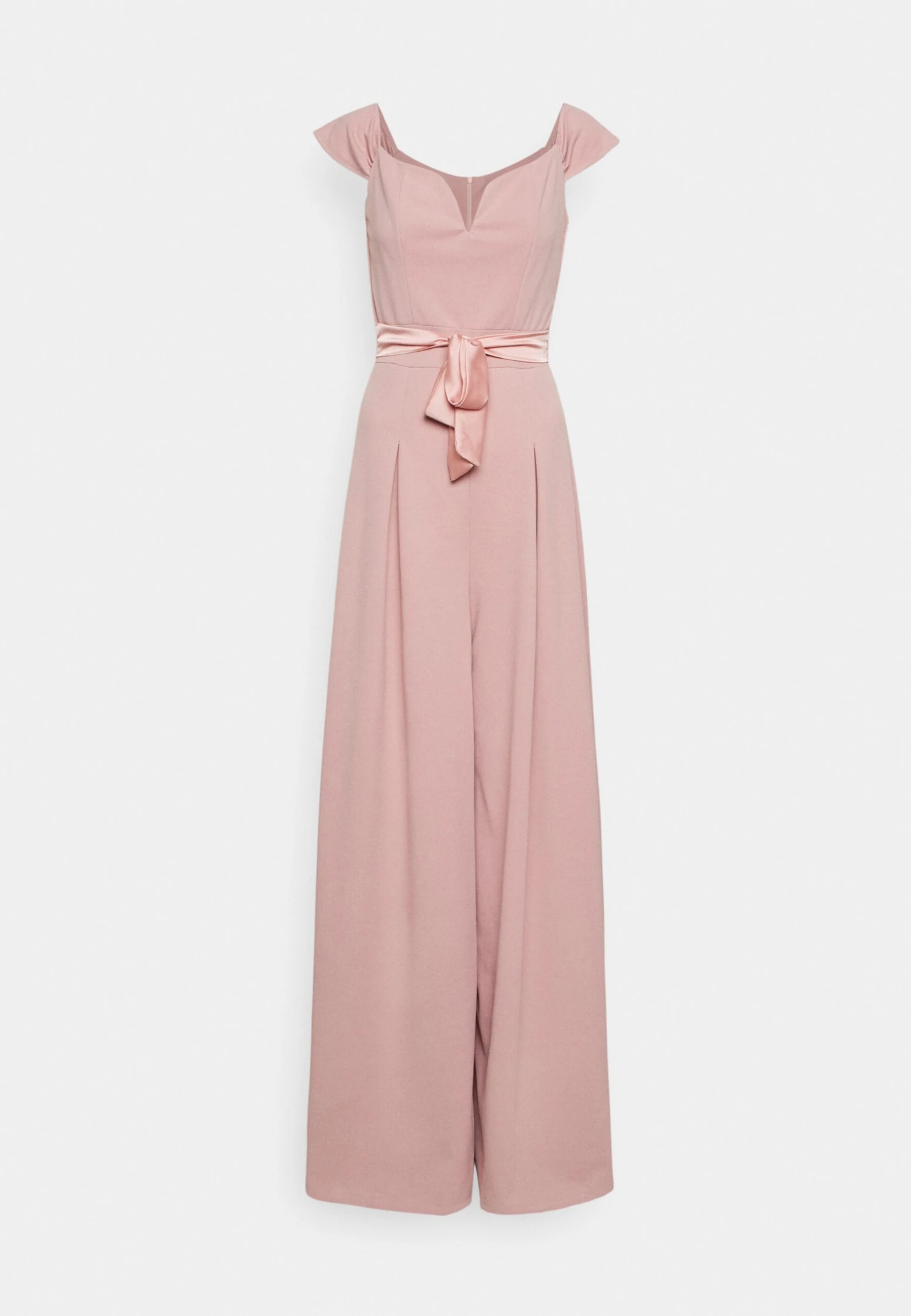 Teo V Neck Wide Leg Bow - Combinaison - Blush Pink 5 Teo V Neck Wide Leg Bow - Combinaison - Blush Pink – Image 5