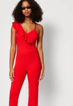 Wal G Layla Ruffle Neck - Combinaison - Red -Wal Mode Promos Soldes Boutique 364349b77af443f68f06247623ca167c