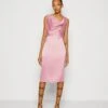 Wal G Limmy Cowl Neck Midi Dress - Robe De Soirée - Mauve Pink