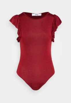 Wal G Ben Ruffle Bodysuit - T-Shirt Imprimé - Burgundy -Wal Mode Promos Soldes Boutique 39037d93766e41fab51fa2b52dc53716