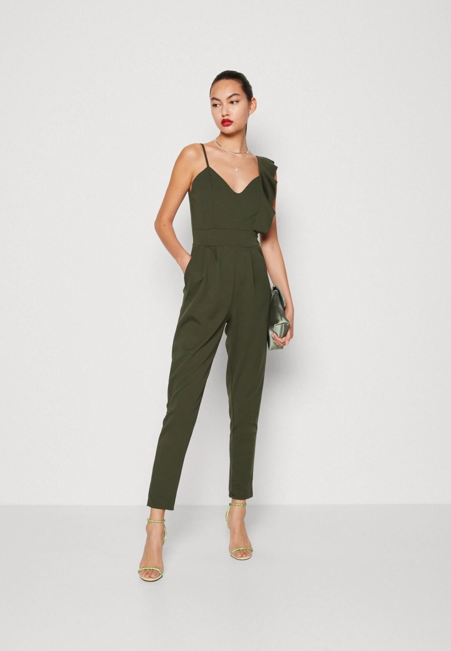 Wal G Imaani Frill Sleeve - Combinaison - Khaki 2 Wal G Imaani Frill Sleeve - Combinaison - Khaki – Image 2