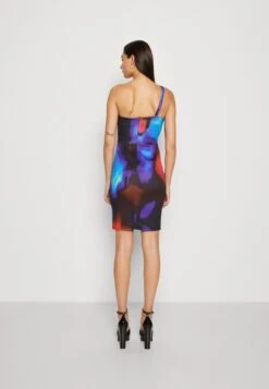 Wal G Vlera Strap Print Midi - Robe En Jersey - Mehrfarbig -Wal Mode Promos Soldes Boutique 3da762ec8b614605bc5f678268a53417