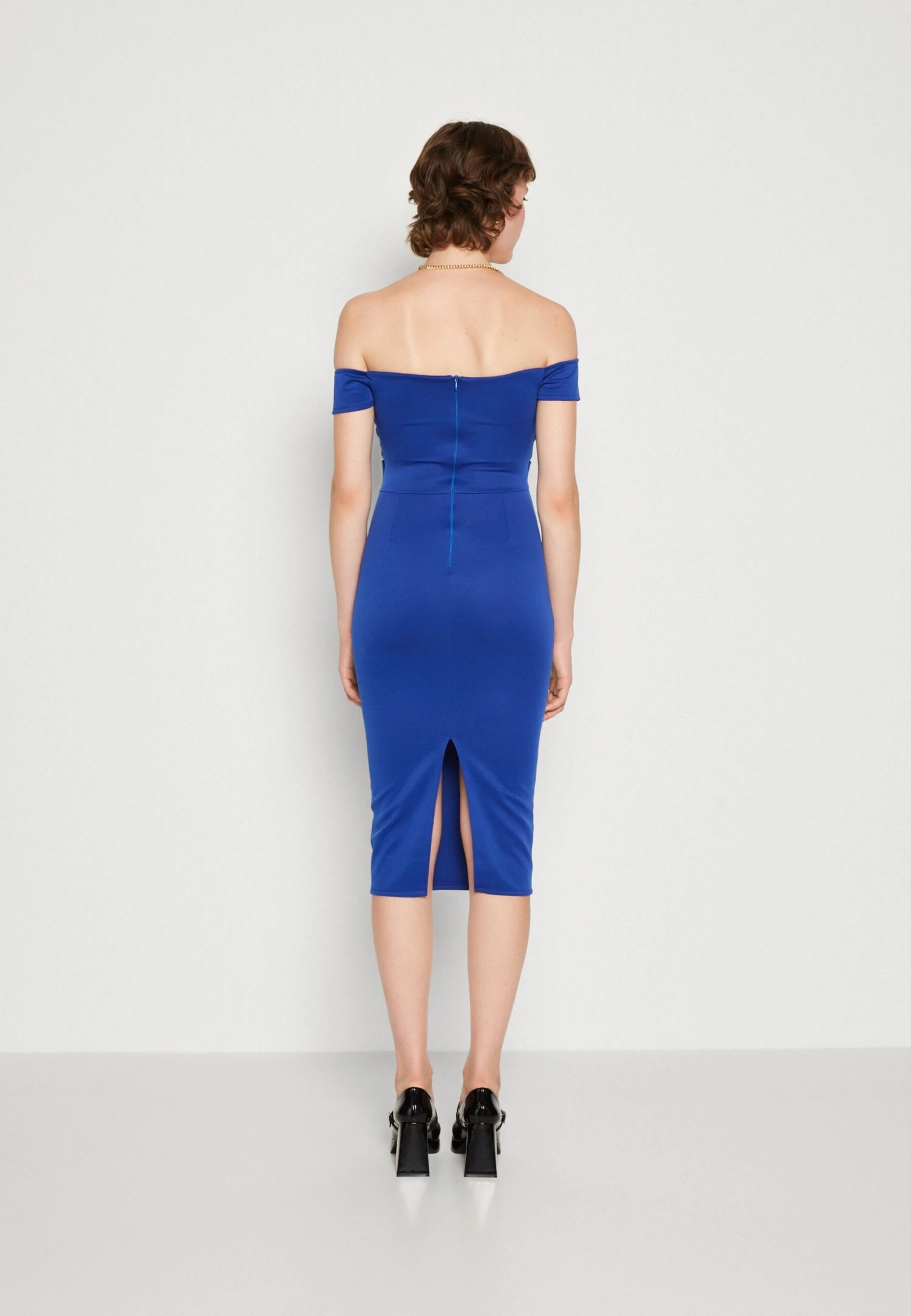 Wal G Elia Off Shoulder - Robe De Cocktail - Electric Blue 3 Wal G Elia Off Shoulder - Robe De Cocktail - Electric Blue – Image 3