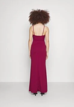 Wal G Jemme Rouched Maxi Dress - Robe De Soirée - Magenta -Wal Mode Promos Soldes Boutique 3f6c561939a64051ac3bb11f2f94db9a