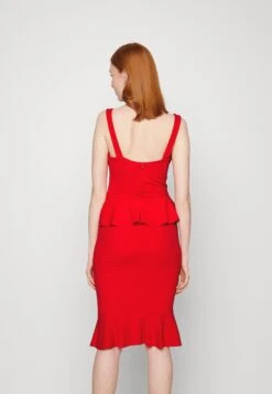 Wal G Jace Peplum Dress - Robe Fourreau - Red -Wal Mode Promos Soldes Boutique 3fde3f28398a4260af970b96423fe7fa