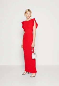 Wal G Jai Ruffle Maxi - Robe De Cocktail - Red -Wal Mode Promos Soldes Boutique 4035570011dc475f869083404eb7ba05