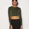 Wal G Nadia Long Sleeve - T-Shirt À Manches Longues - Khaki Green