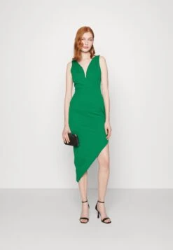 Wal G Tulip Midi Dress - Robe De Soirée - Leaf Green -Wal Mode Promos Soldes Boutique 421599862d9246629cf65c7bb3e0eb78