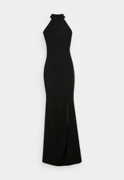 Halter Neck Maxi Dress - Robe De Cocktail - Black