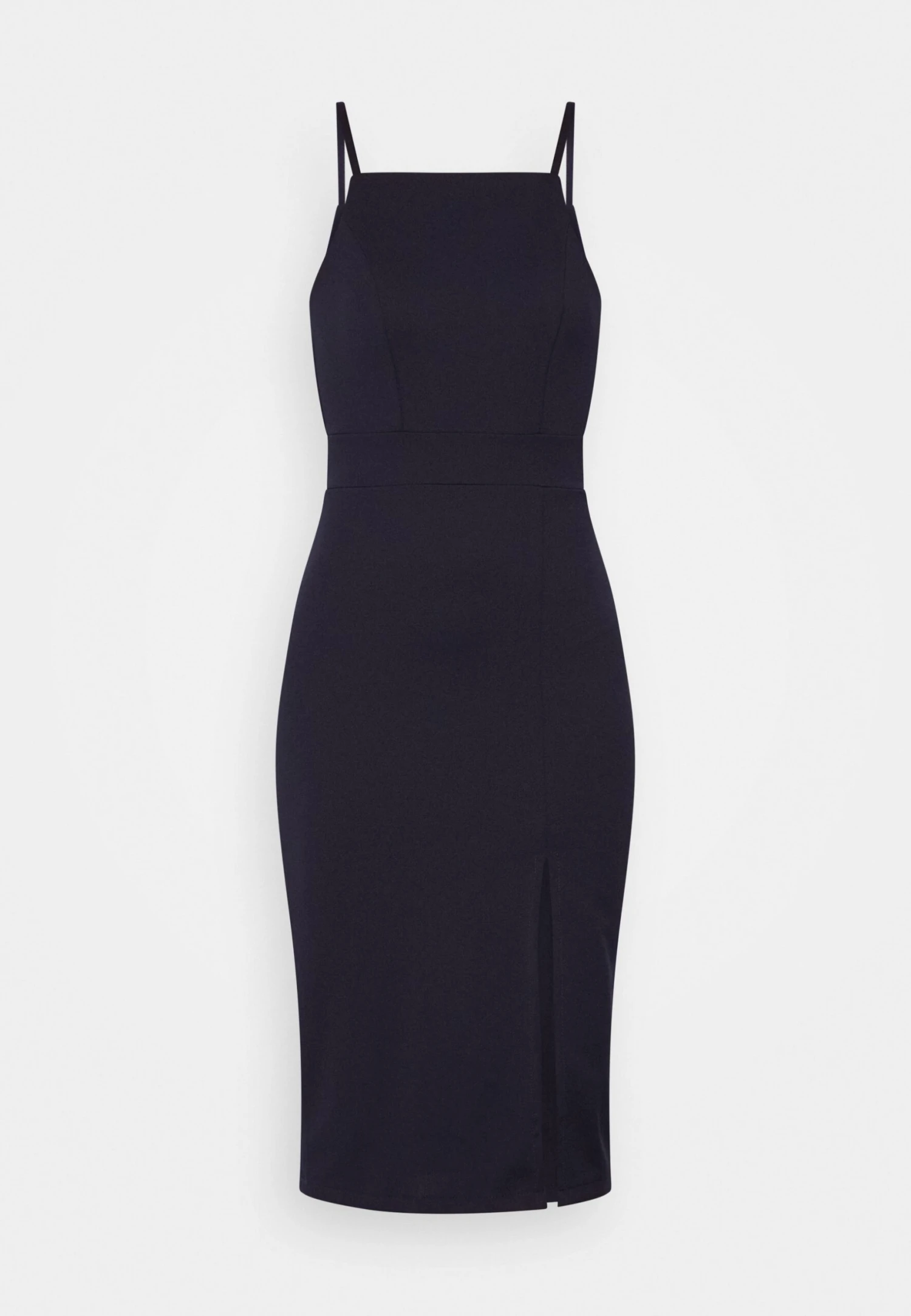 Wal G Strappy Square Neck Midi Dress - Robe Fourreau - Navy Blue 5 Wal G Strappy Square Neck Midi Dress - Robe Fourreau - Navy Blue – Image 5