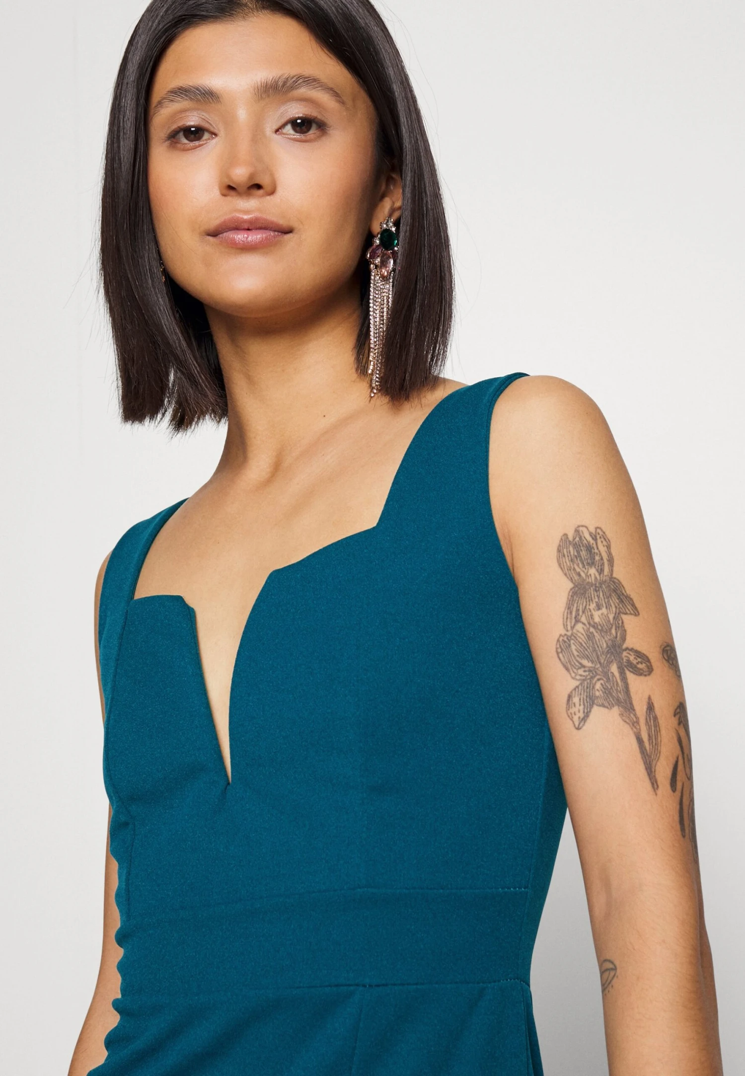 Wal G Cruise Midi Dress - Robe Fourreau - Dark Teal Blue 4 Wal G Cruise Midi Dress - Robe Fourreau - Dark Teal Blue – Image 4