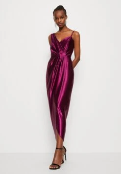 Wal G Valentines Esme Pleat Maxi - Robe De Cocktail - Plum -Wal Mode Promos Soldes Boutique 4e5024754c0a43e0b143f84e0b13834b