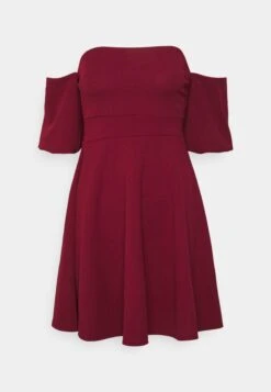 Wal G Renvi Off Shoulder Skater - Robe De Soirée - Berry Wine -Wal Mode Promos Soldes Boutique 59d8092bbc5940e2b68fb42b2329be7d