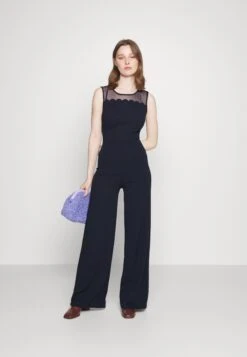 Wal G Jill Mesh Jumpsuit - Combinaison - Navy Blue -Wal Mode Promos Soldes Boutique 5a724980269e48d99cca158cdcab79ad