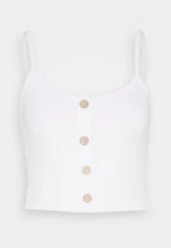 Wal G Christina Button Crop Top - Débardeur - White -Wal Mode Promos Soldes Boutique 5db20986a4f4430ea406cb55923c3910
