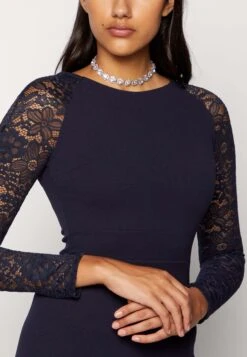 Wal G Sleeve Maxi - Robe De Cocktail - Navy Blue -Wal Mode Promos Soldes Boutique 608e174bc66543e29e23f552e114d898