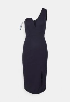 Wal G Gigi One Shoulder Midi Dress - Robe De Soirée - Navy Blue -Wal Mode Promos Soldes Boutique 62444d596f9a401ab8978e6739366cd5
